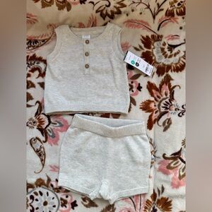 Carters Cozy Knit Tank and Shorts Set